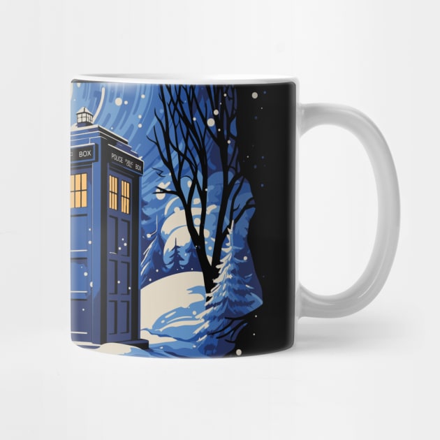 Tardis in the Snow by DesignedbyWizards